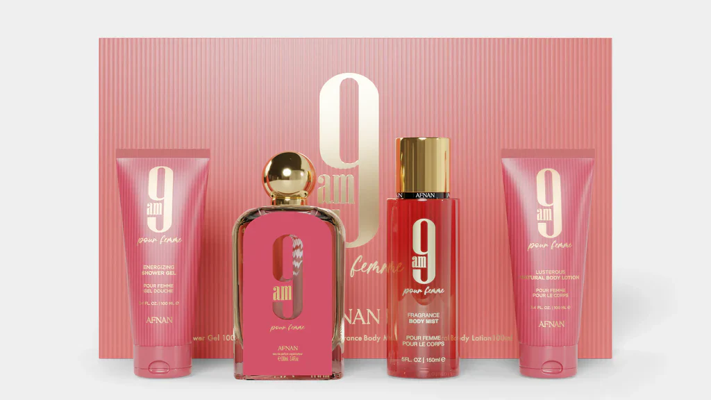 9am Pour Femme by Afnan eau de Parfum 4PC GIFT SET