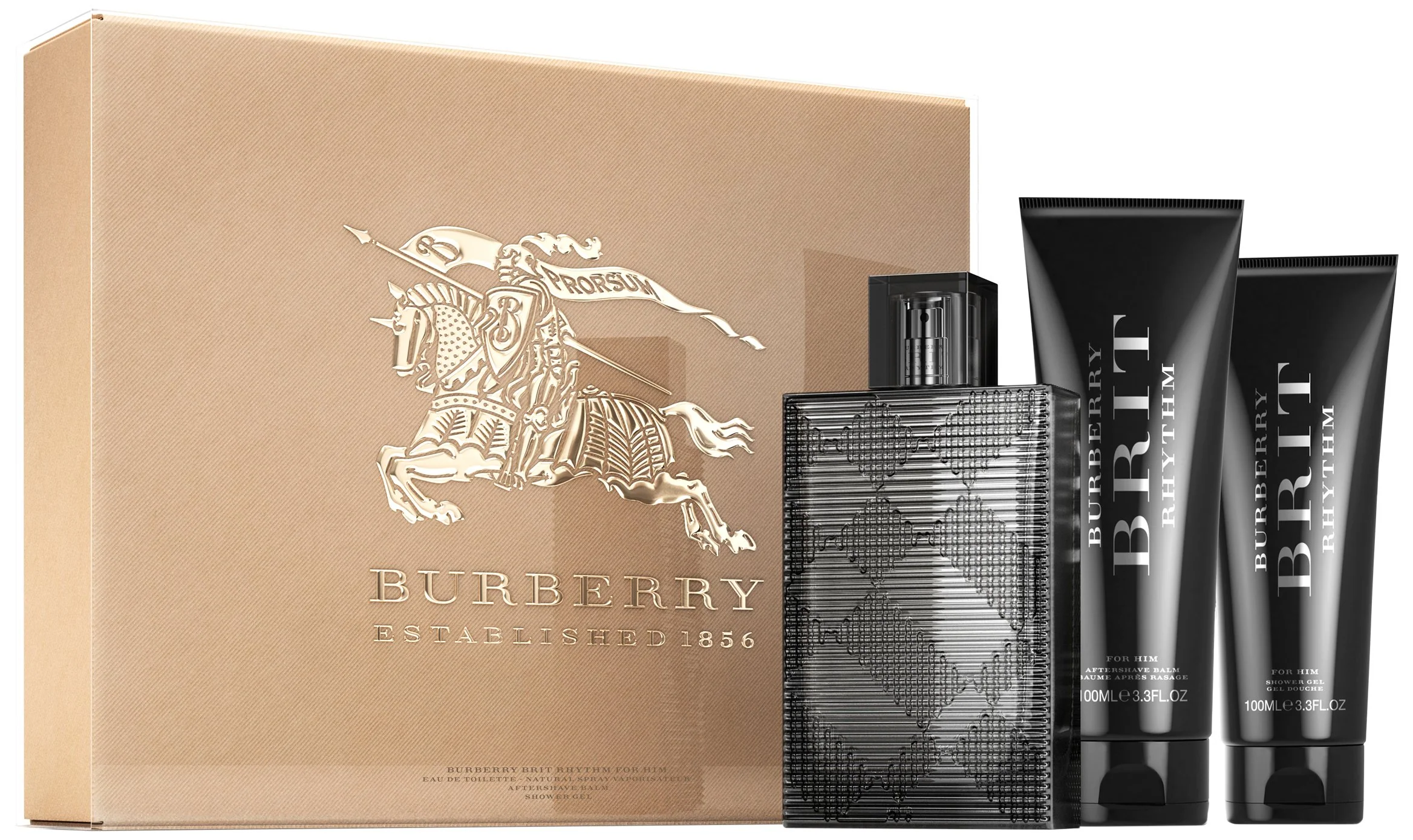 Burbery Brit Rhythm Men Gift Set by Burberry Eau de Toilette