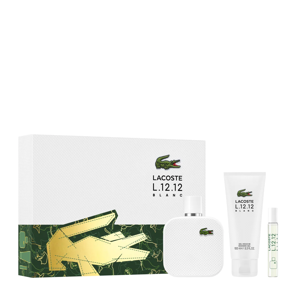 Lacoste L.12.12 Blanc Eau de Toilette Men 3PCS by Lacoste