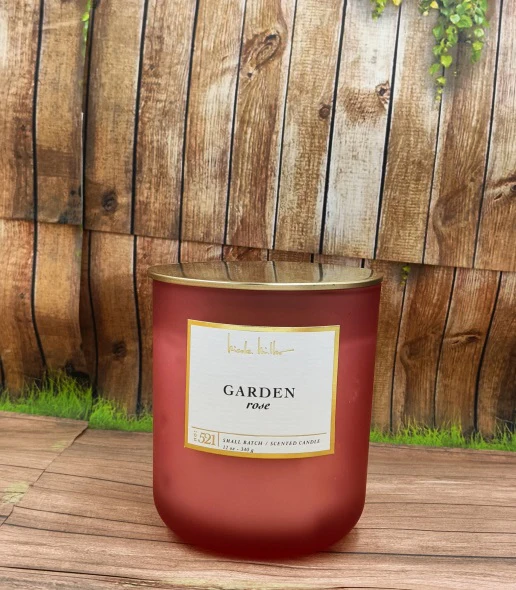 Scented Candle Garden Rose Nicole Miller Shape Round
